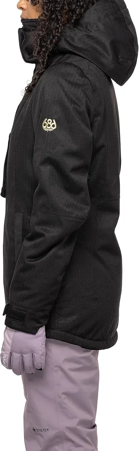 686 Women's Rumor Insulated Jacket - 2-Layer Fabric Design with Sherpa Lining & Inner Collar - Water & Weather Resistant