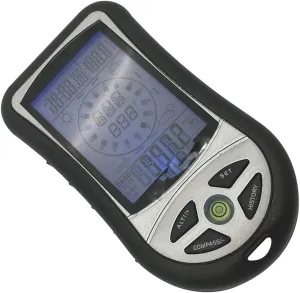 8 in 1 Handheld Electronic Navigation GPS Compass Altitude Gauge Thermometer Outdoor Fishing Barometer Without Batteries