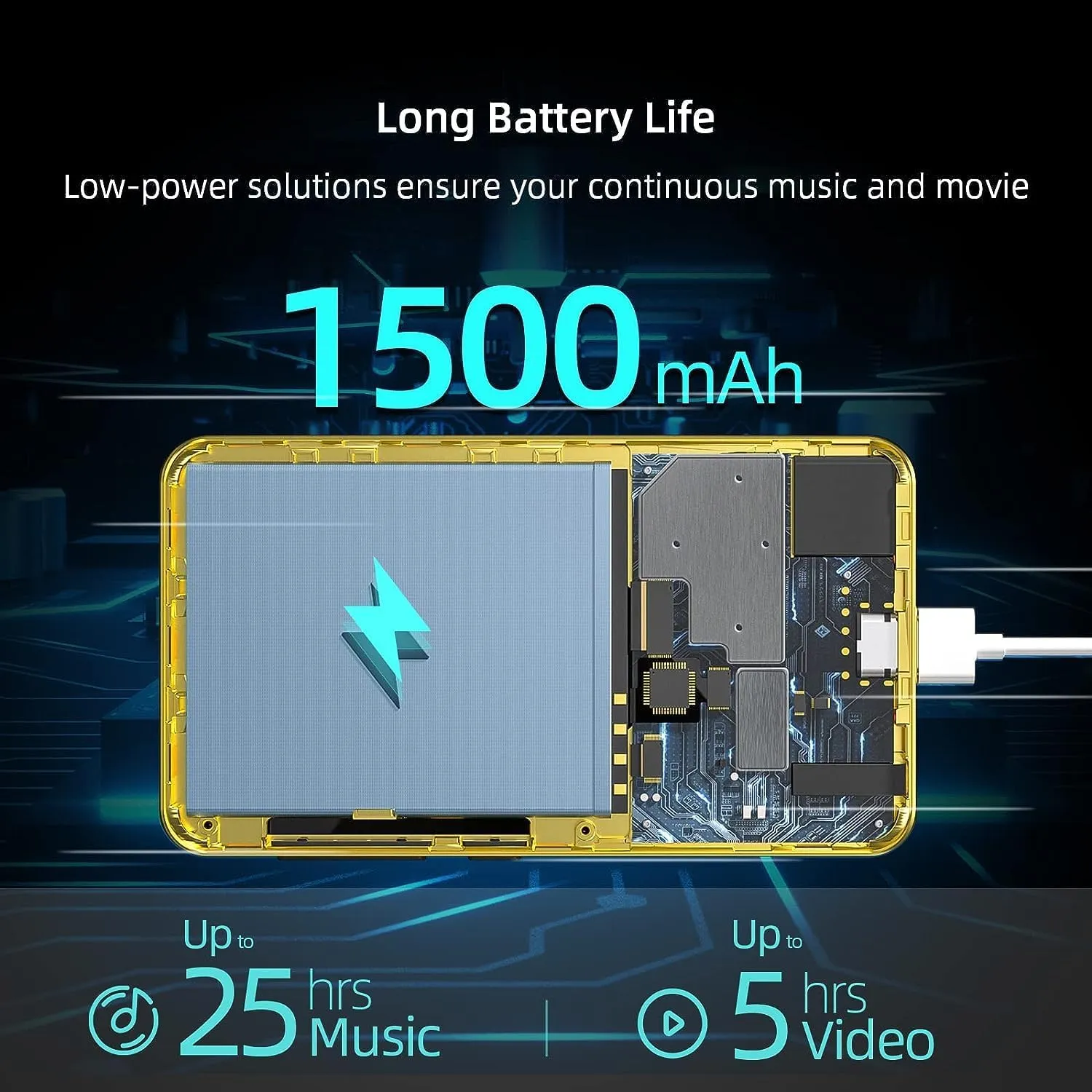 80GB MP3 Player with Bluetooth and WiFi, MP4 MP3 Player with Spotify,Spotify Kids，4" Full Touch Screen with Pandora, Music Player with Audible，Android MP3 with Speaker (Gold_Black)