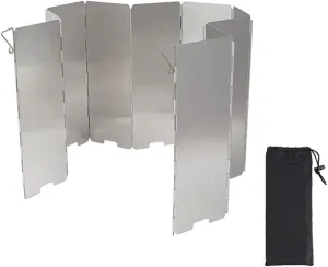 8/10 Plates Foldable Outdoor Camping Cooker Gas Picnic Stove Wind Shield Screen Windshield for Camping Hiking Picnic BBQ (Color : Silver, Size : 8Pcs) (Silver 8Pcs) (Silver 8Pcs)
