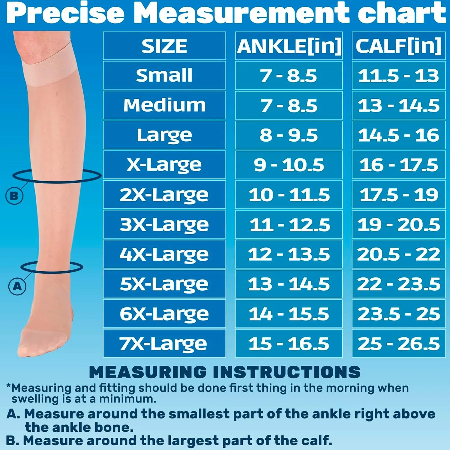 ABSOLUTE SUPPORT Made in USA - Sheer Compression Socks for Women 15-20 mmHg - Support Hose Knee High Stockings - A101