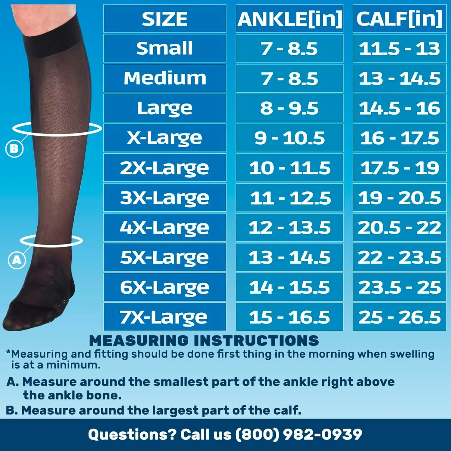 ABSOLUTE SUPPORT Made in USA - Sheer Compression Socks for Women 15-20 mmHg - Support Hose Knee High Stockings - A101