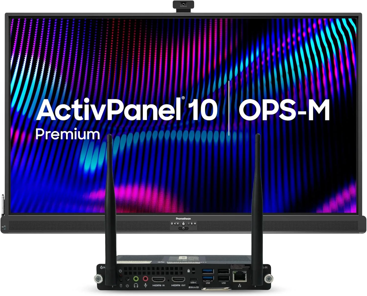 ActivPanel 10 Premium 65" High Specification Digital Whiteboard for Office or Class, 4K UHD, OS Flexible Device, Panel & Wall Mount Included, Bundled N97 Windows OPS, 3 Year Onsite Support