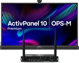 ActivPanel 10 Premium 65" High Specification Digital Whiteboard for Office or Class, 4K UHD, OS Flexible Device, Panel & Wall Mount Included, Bundled N97 Windows OPS, 3 Year Onsite Support