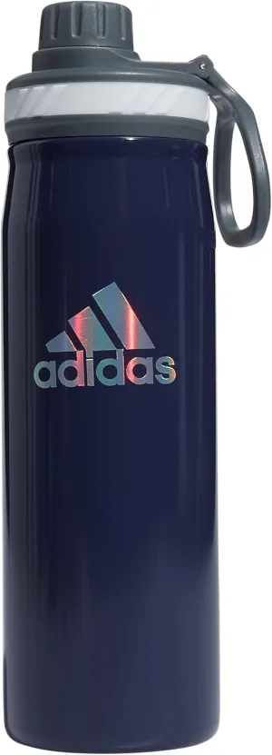 adidas 20 oz Stainless Steel Water Bottle, Insulated Double-Walled 18/8 Metal, Men, Women, Girls and Boys
