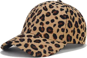 Adjustable Baseball Cap Leopard Print Hat Cotton Sunhat Headwear Outdoor Shade Sports Cap