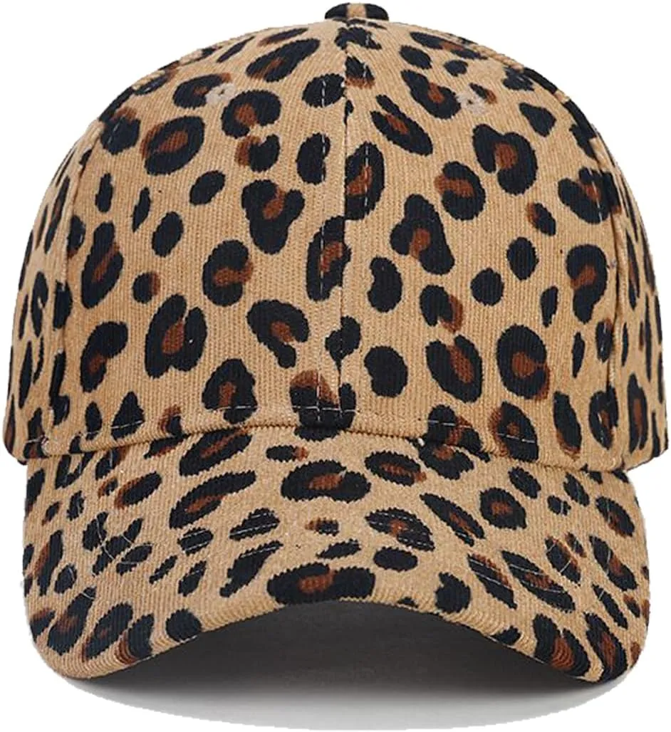 Adjustable Baseball Cap Leopard Print Hat Cotton Sunhat Headwear Outdoor Shade Sports Cap