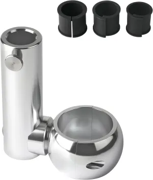 Adjustable Boat Flag Pole Mount, Wakeboard Tower Holder, Bracket Kits Rail Mount Without Drilling, 360 Degree Adjustable