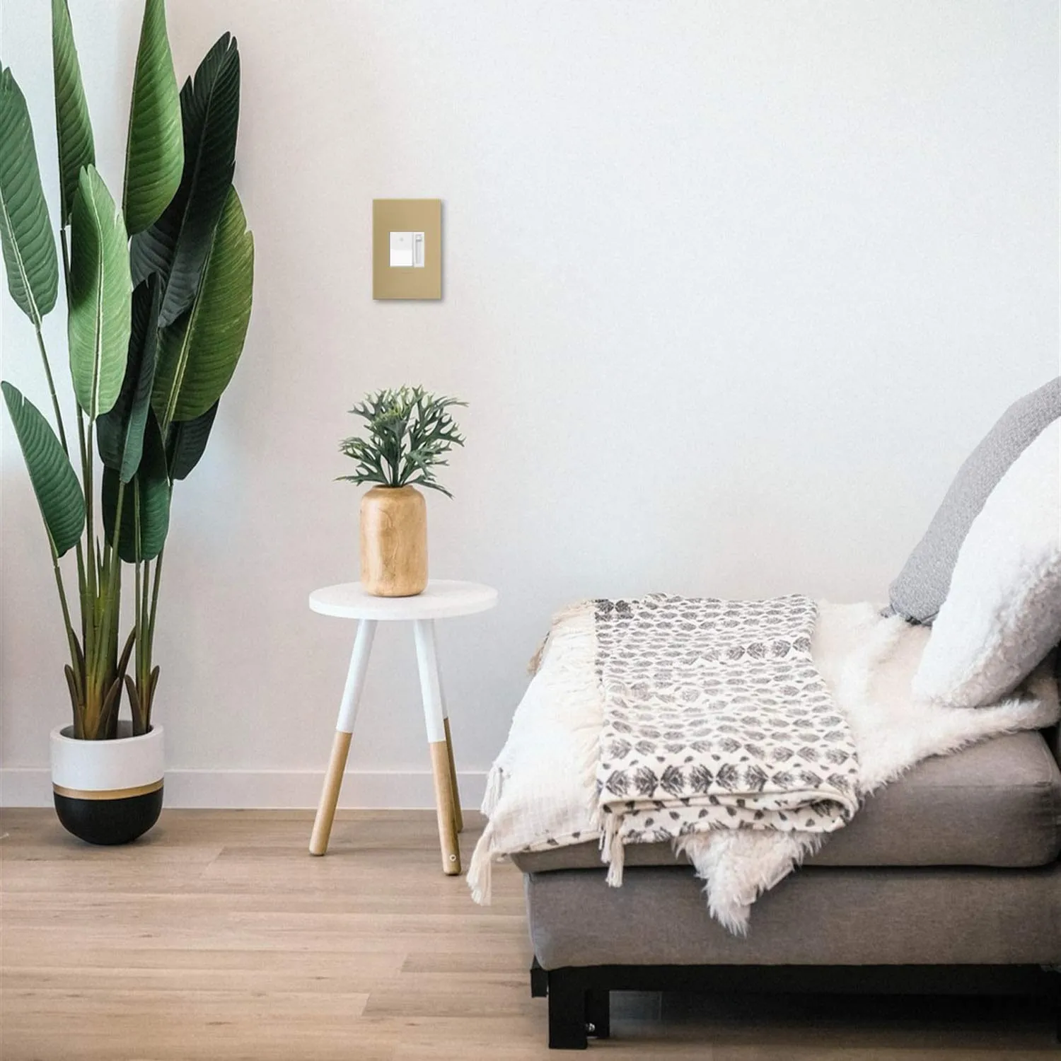 Adorne, Home Lighting Controls, Dimmer Light Switch, Paddle Dimmer (1, White, Without Wall Plate)