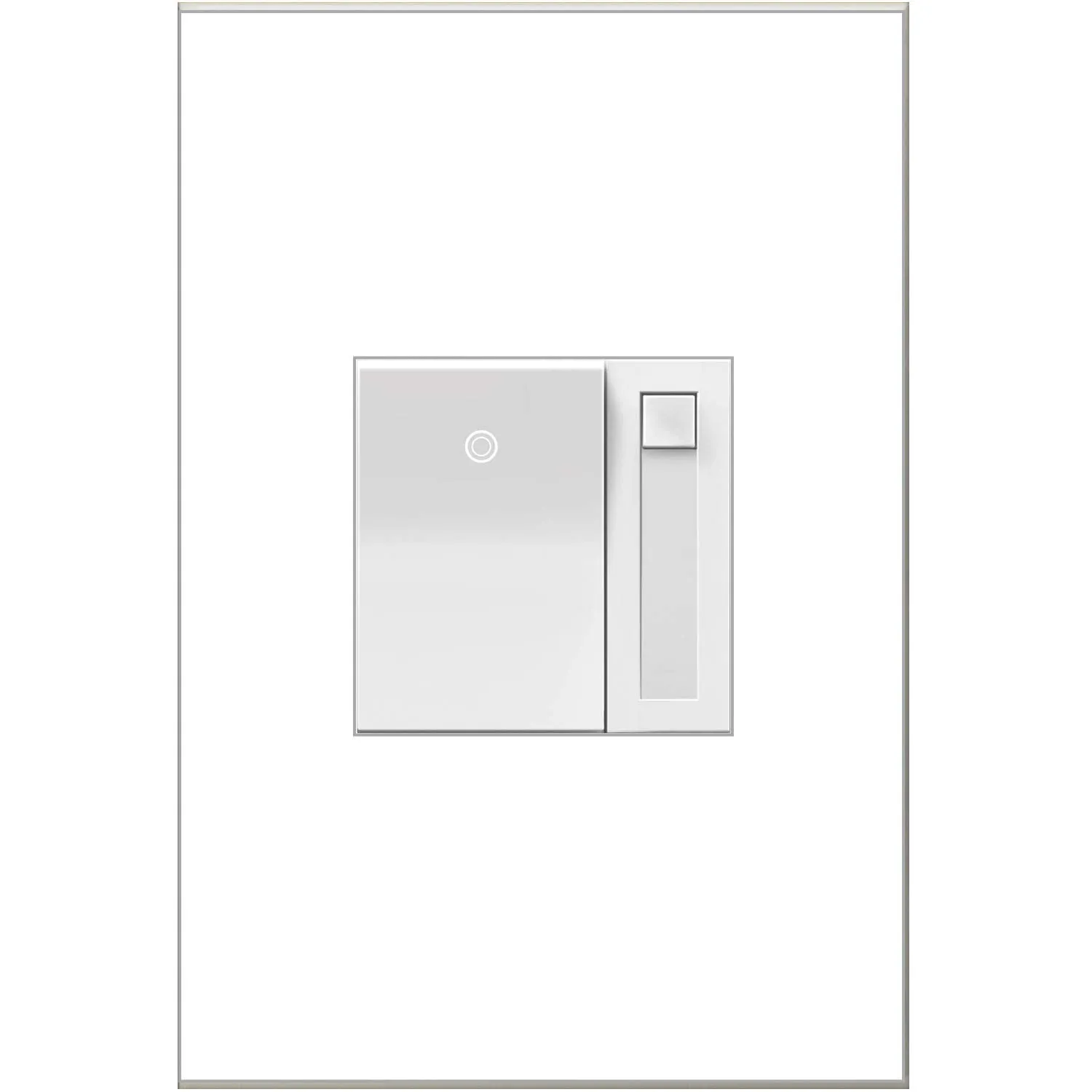 Adorne, Home Lighting Controls, Dimmer Light Switch, Paddle Dimmer (1, White, Without Wall Plate)