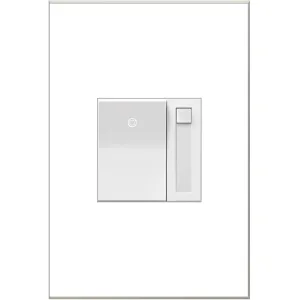 Adorne, Home Lighting Controls, Dimmer Light Switch, Paddle Dimmer (1, White, Without Wall Plate)