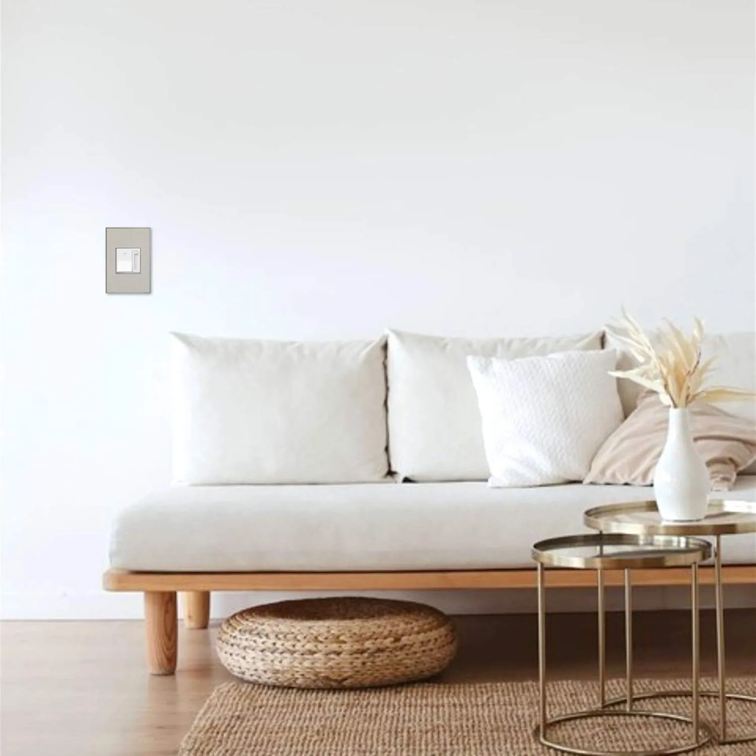 Adorne, Home Lighting Controls, Dimmer Light Switch, Paddle Dimmer (1, White, Without Wall Plate)
