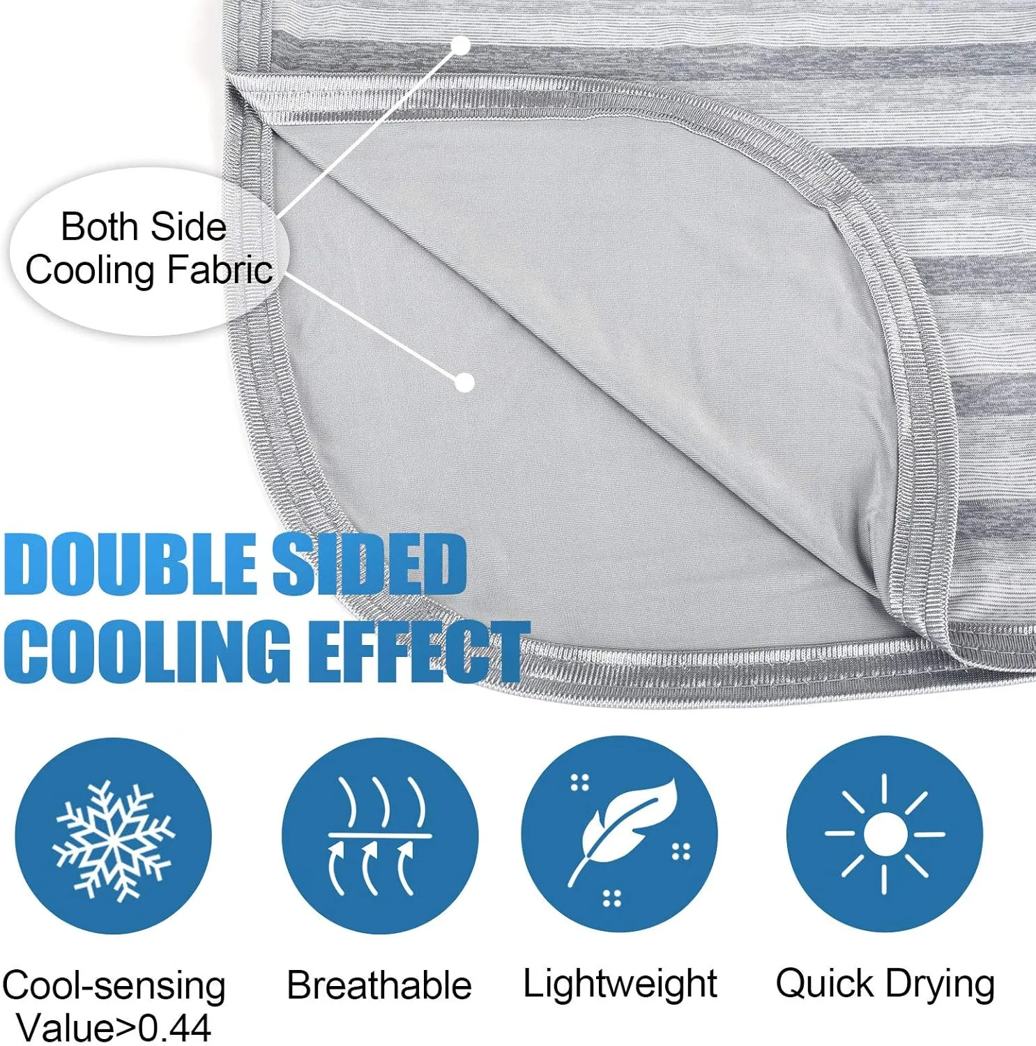 Ailemei Direct Cooling Throw Blanket for Hot Sleepers,Double Sided Cold Effect, Lightweight Breathable Summer Bed Blanket for Couch, Transfer Heat to Keep Body Cool Night Sweats,50"x70"