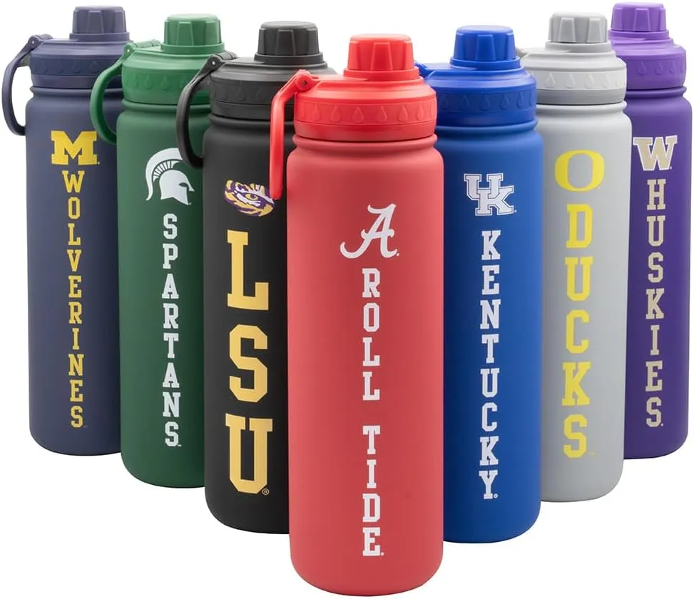 Alabama Water Bottle - Red Double Walled Stainless Steel 24 oz Keeps Drinks Cold or Hot