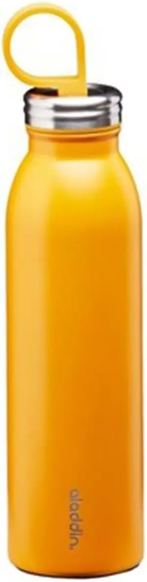 Aladdin Chilled Thermavac Stainless Steel Water Bottle 0.55L Sun Yellow – Insulated Metal Water Bottle - Keeps Cold for 9 Hours - BPA-Free Thermos Flask - Leakproof - Dishwasher Safe