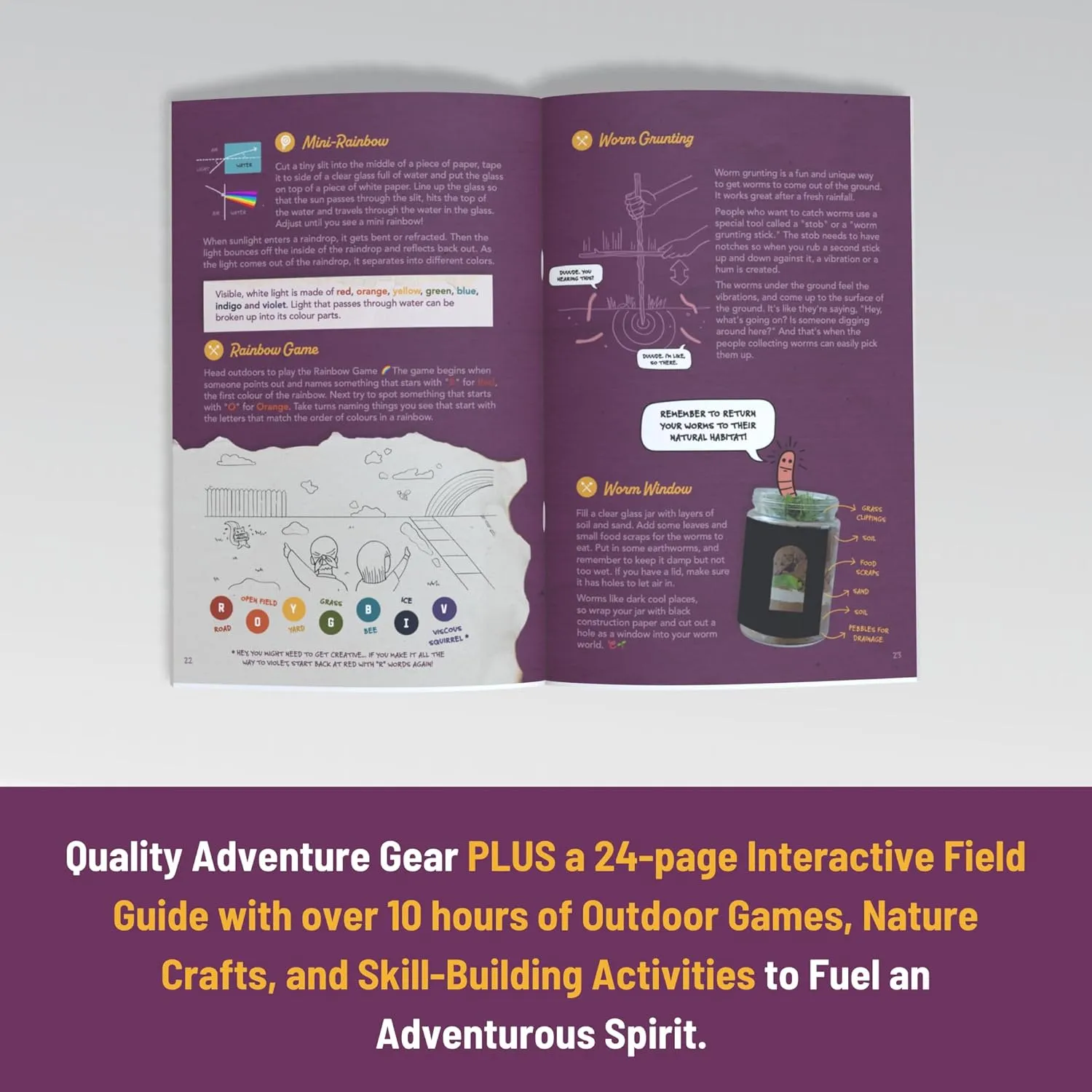 All-Weather Rebel Outdoor Adventure Kit – Quality Exploration Gear & Activities – Ideal for Kids' Nature Fun & Creativity (TWL-Oak-WTHR)