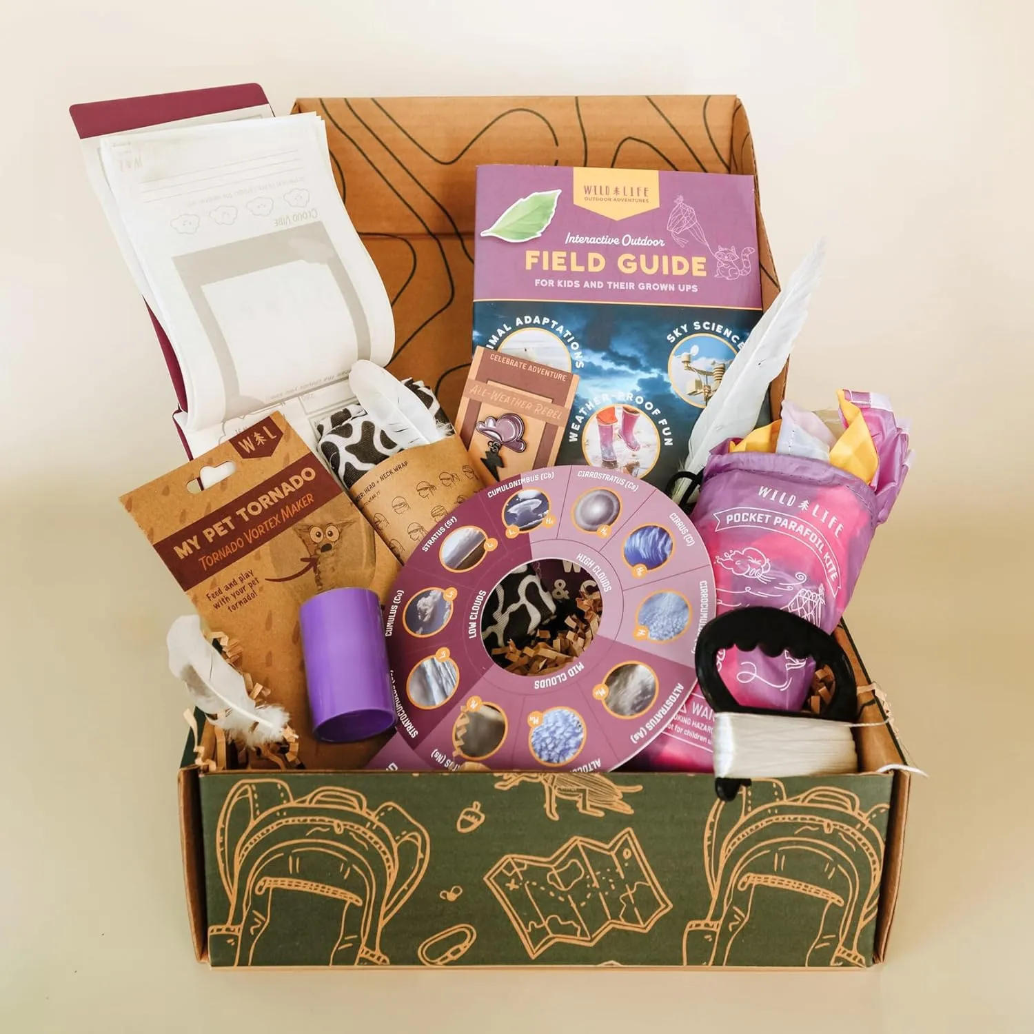 All-Weather Rebel Outdoor Adventure Kit – Quality Exploration Gear & Activities – Ideal for Kids' Nature Fun & Creativity (TWL-Oak-WTHR)