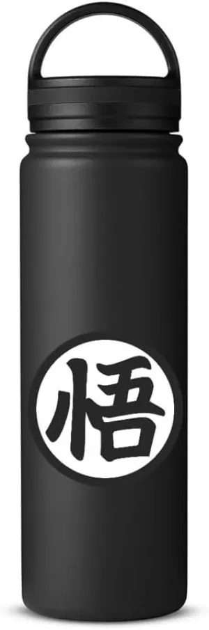 ALLNTRENDS Gym Water Bottle Training Symbol Workout Vacuum Bottle 24Oz (Black)