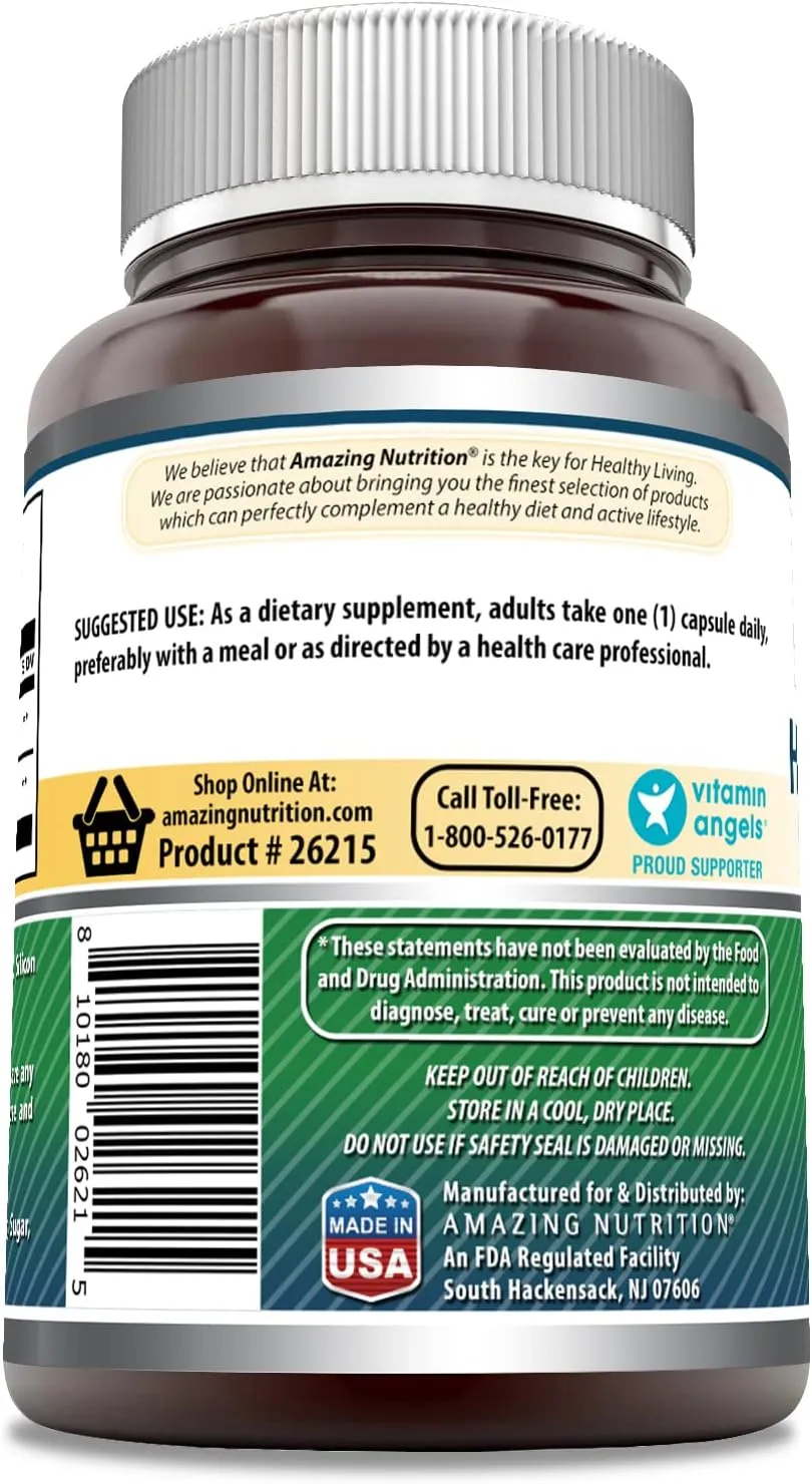 Amazing Formulas Hyaluronic Acid & MSM Supplement | 500 Mg | 120 Capsules | Non-GMO | Gluten-Free | Made in USA