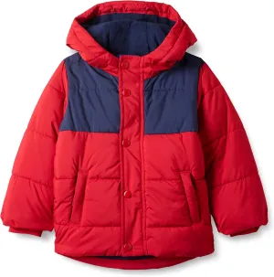 Amazon Essentials Babies, Toddlers, and Boys' Heavyweight Hooded Puffer Jacket