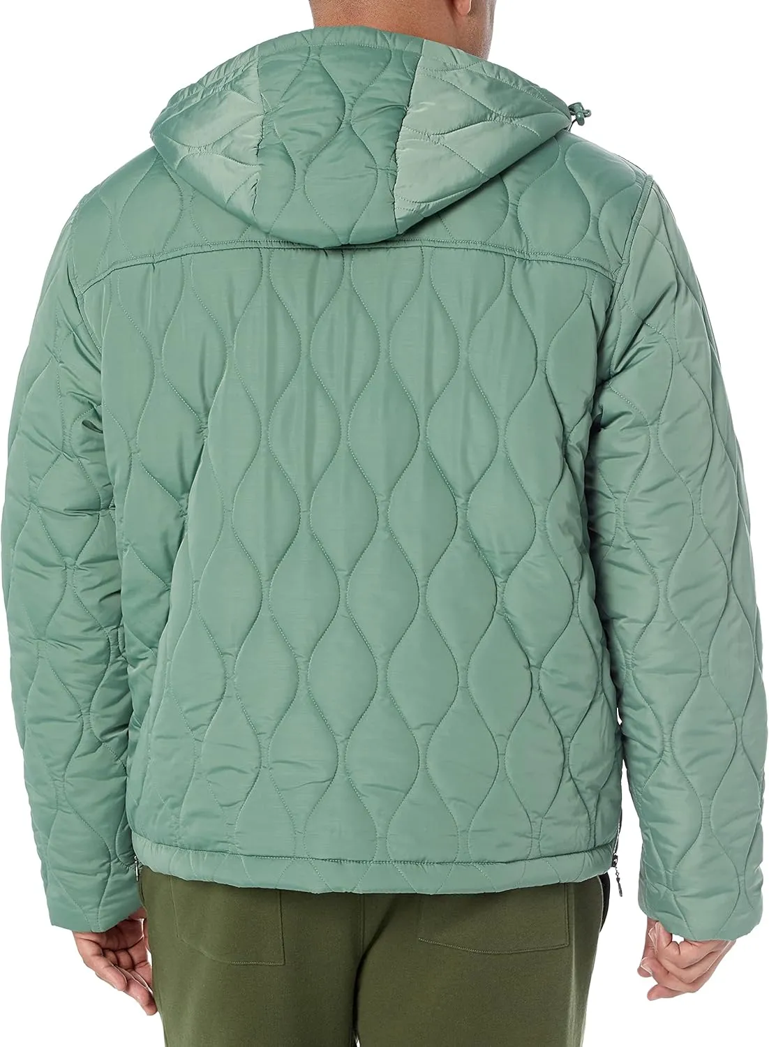 Amazon Essentials Men's Anorak Hooded Quarter-Zip Puffer Coat