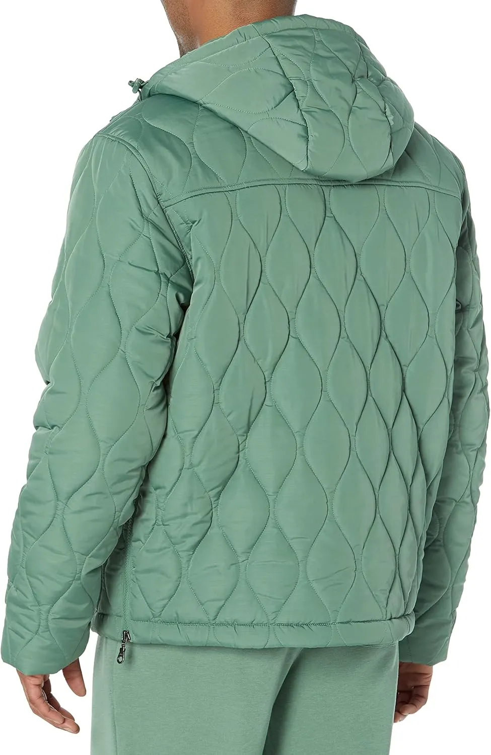Amazon Essentials Men's Anorak Hooded Quarter-Zip Puffer Coat
