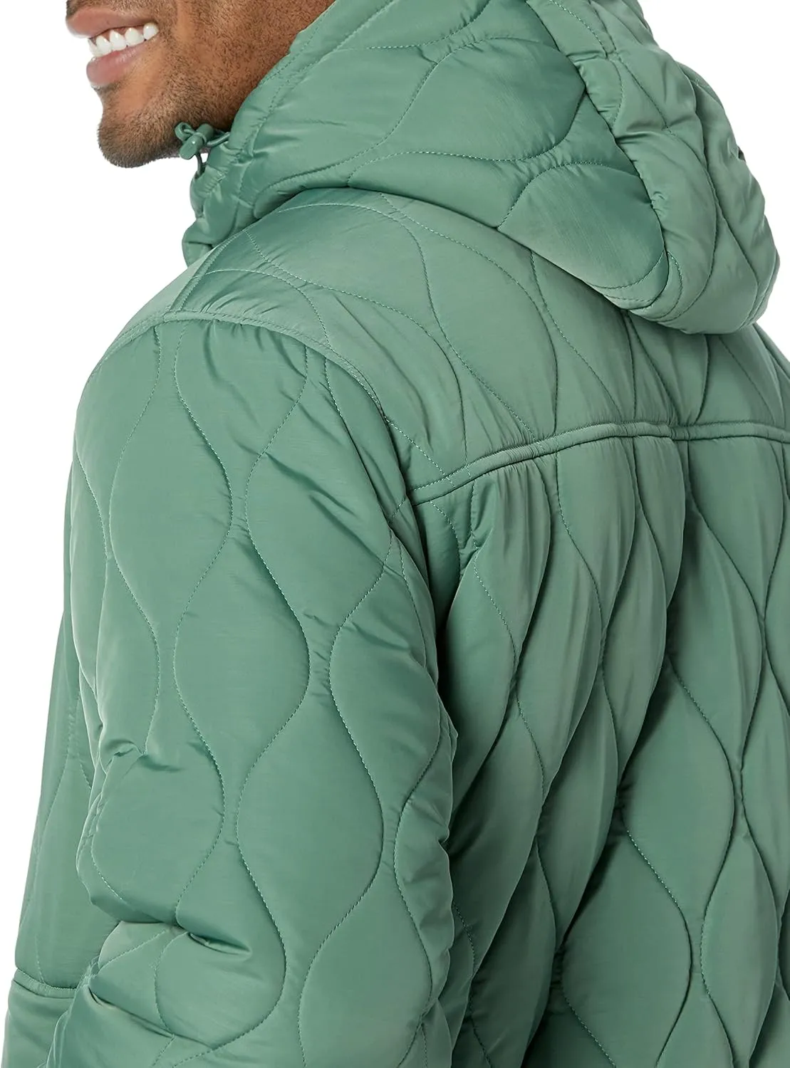 Amazon Essentials Men's Anorak Hooded Quarter-Zip Puffer Coat
