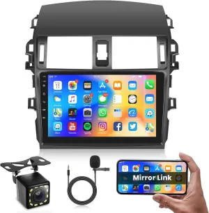 Android 13 Car Stereo Radio for Toyota Corolla 2009 2010 2011 2012 2013, Rimoody 9 Inch Touch Screen GPS Navigation WiFi Mirror Link Bluetooth FM/RDS EQ   Backup Camera