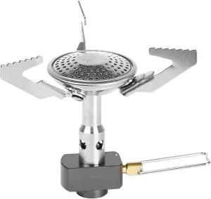 ANZAGA Portable Single Burner Backpacking Stove, Compact Mini Propane Camping Gas Stoves, Trekking Hiking Mountaineering