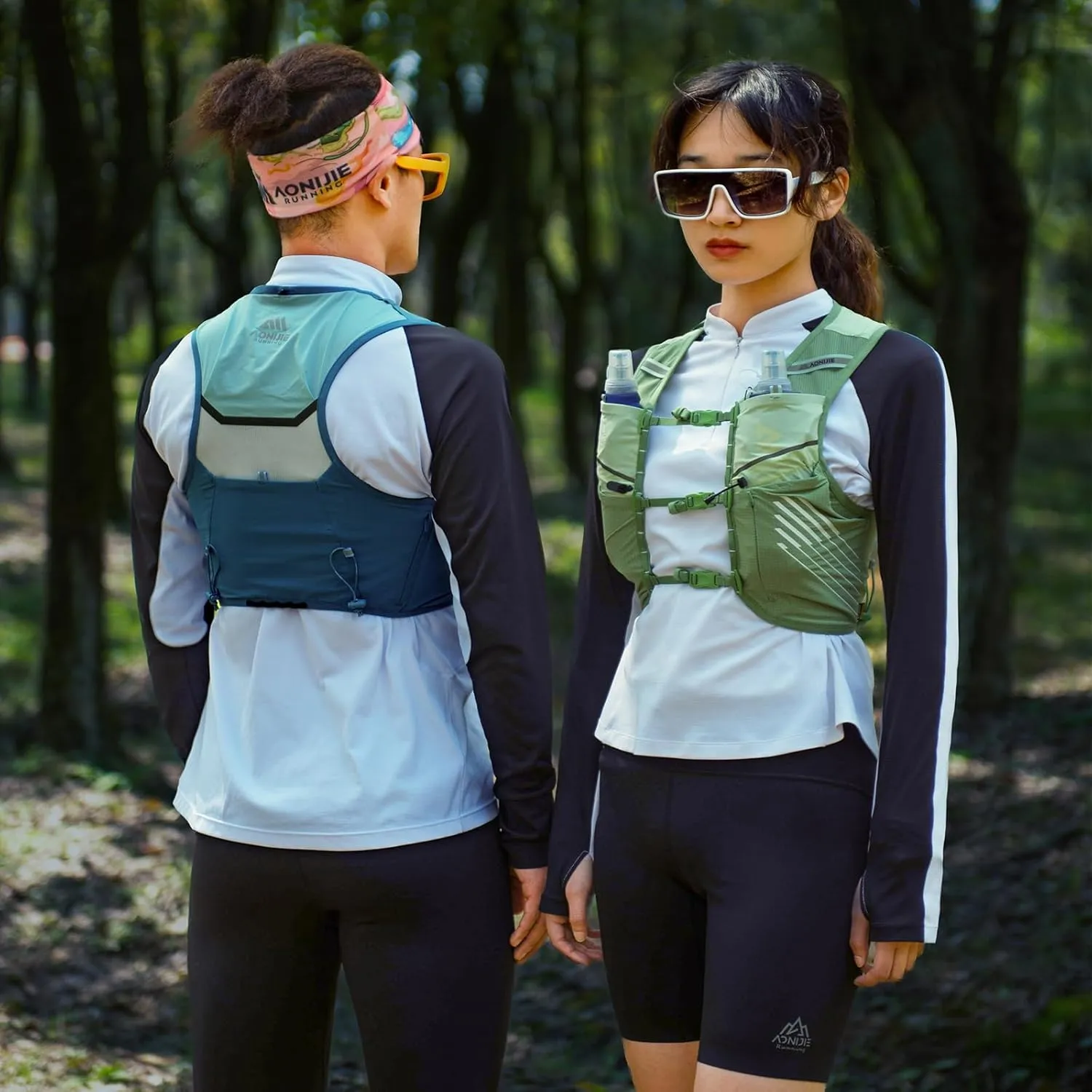AONIJIE Running Vest Backpack 5L with External Trekking Poles Storage Bag Lightweight Pack for Trail Run Race