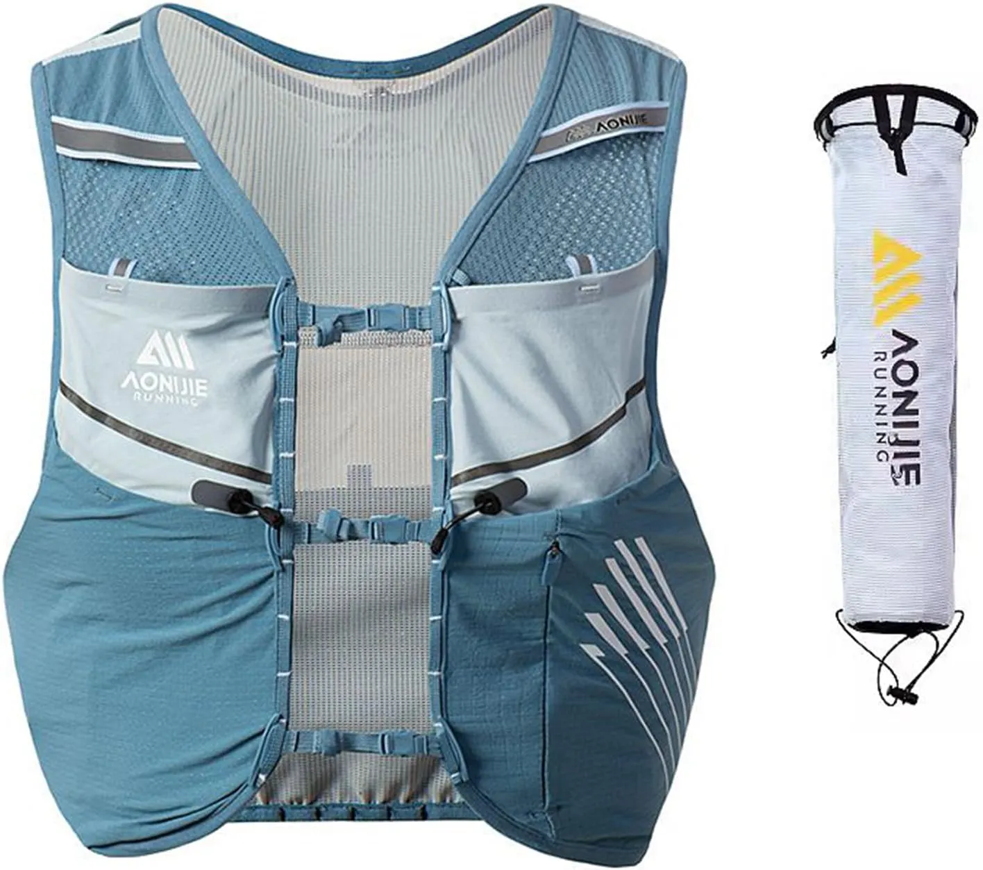 AONIJIE Running Vest Backpack 5L with External Trekking Poles Storage Bag Lightweight Pack for Trail Run Race