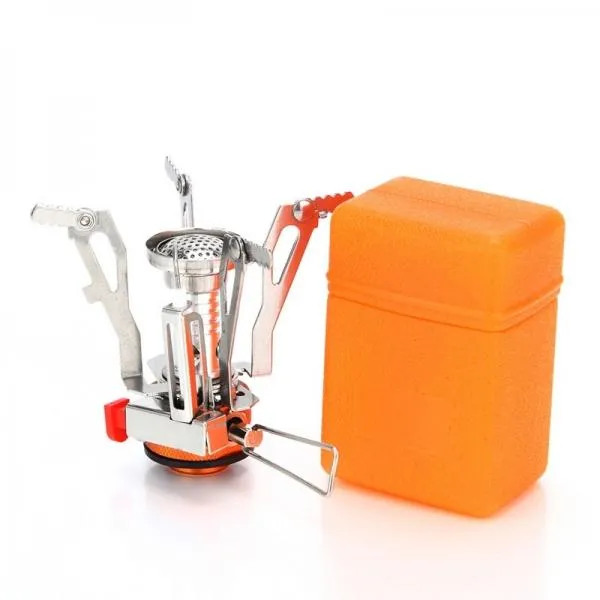 AOTU AT6312-A Super Lightweight Mini Pocket Outdoor Cooking Burner Folding Camping Gas Stove 3000W