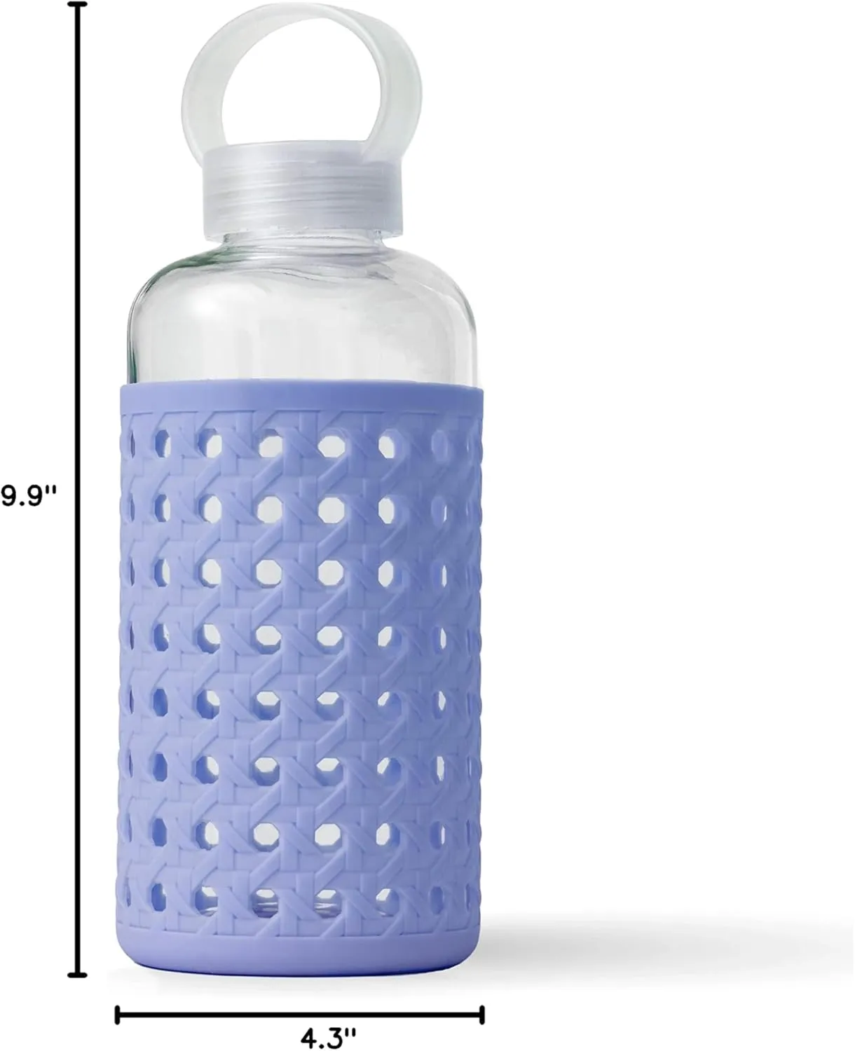 Apana Yoga Glass Water Bottles BPA Free Non Slip Sleeve Leak Proof Lid Reusable 19 Oz and 32 Oz Sports Water Bottle Wide Mouth Lid Portable Hydration Tumbler