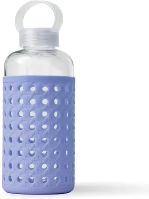 Apana Yoga Glass Water Bottles BPA Free Non Slip Sleeve Leak Proof Lid Reusable 19 Oz and 32 Oz Sports Water Bottle Wide Mouth Lid Portable Hydration Tumbler