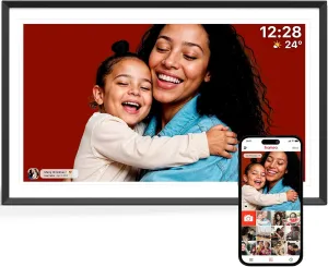 ApoloSign Digital Picture Frame 15.6 inch, WiFi Digital Photo Frame with 32GB Storage, 1920x1080 FHD IPS Touch Screen, Auto-Rotate, Easy Setup to Share Photos or Videos Instantly via Frameo App