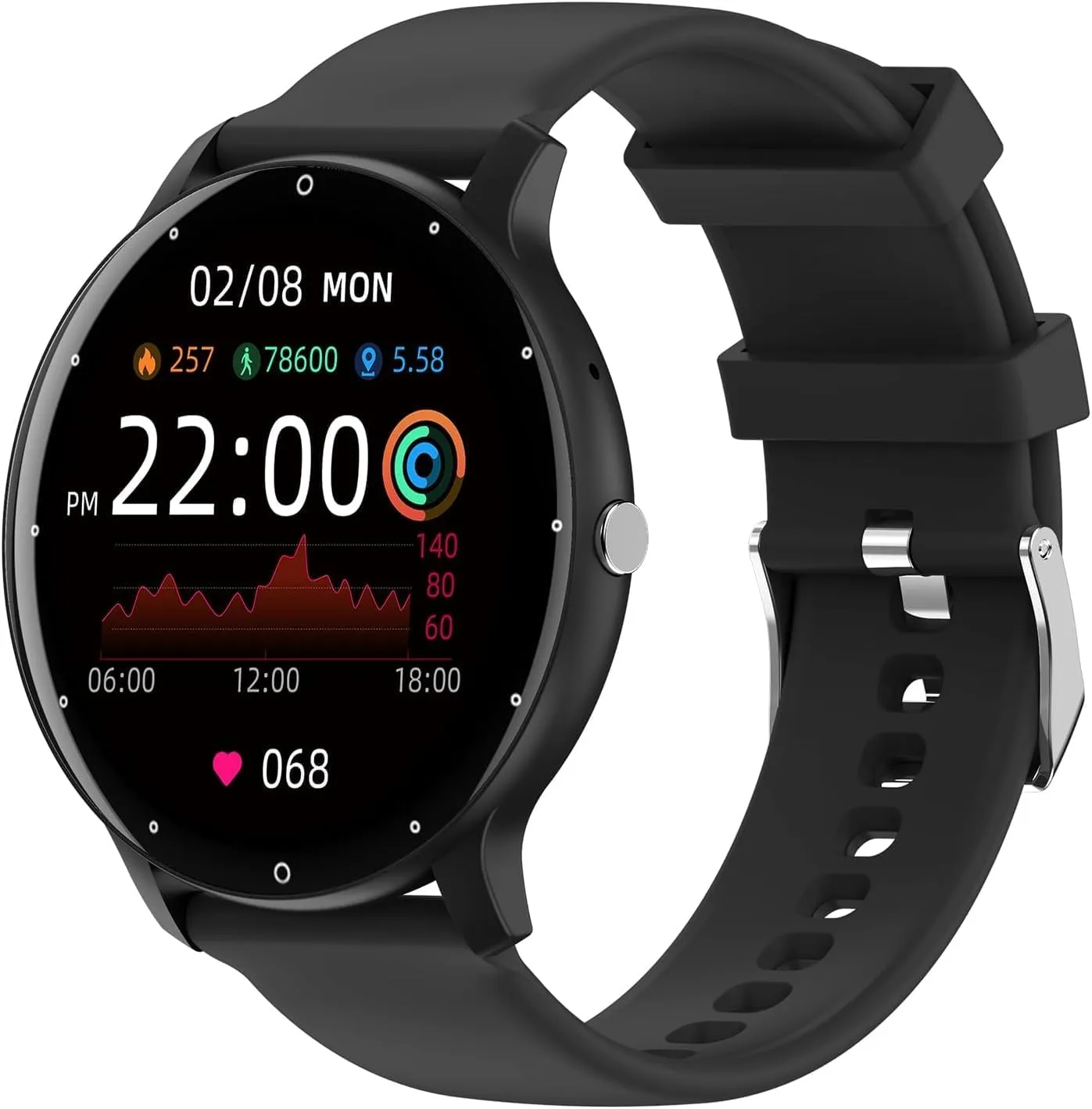 Aptofit Trackpro Watch, Aptofit Smart Watch, Luxium Smart Watches for Men, 46mm,Smartwatch,Call,Text, Ipx68 Waterproof with Bluetooth Call, 7 Dynamic Sports Modes for iPhone (Black)