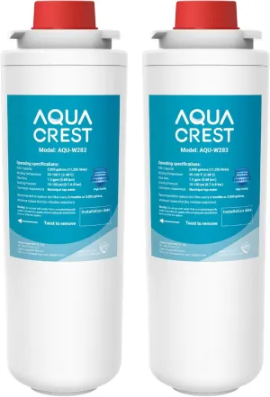 AQUA CREST 51300C Replacement Water Filter for Elkay® 51300C, [WITH CHIP] Compatible with Elkay® ezH20® and Halsey Taylor® Bottle Filling Stations, NSF/ANSI Certified, 3000 Gallons, 2 Count