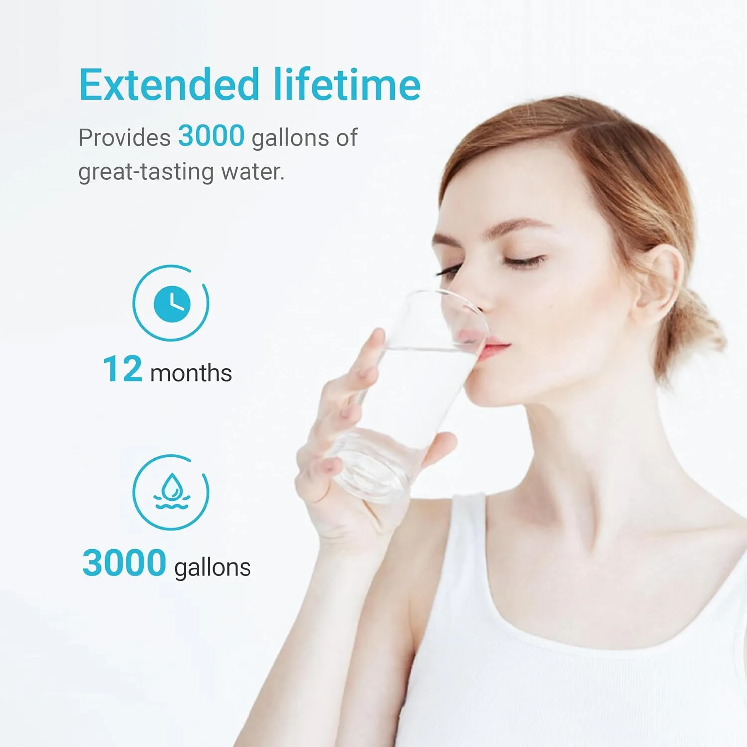 AQUA CREST 51300C Replacement Water Filter for Elkay® 51300C, [WITH CHIP] Compatible with Elkay® ezH20® and Halsey Taylor® Bottle Filling Stations, NSF/ANSI Certified, 3000 Gallons, 2 Count