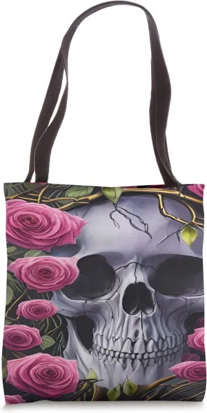archaic skull flower nature gift ideas Tote Bag