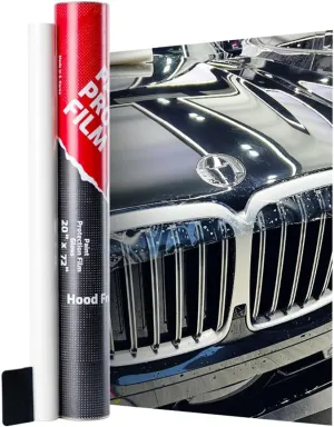 [ARMOR UP] Do-It-Yourself Paint Protection Film 20-by-72-inch Hood Car Clear Bra ppf wrap for Compact Pickup Trucks, SUV, Cars. TPU Material, 8-mil Thick, Automotive Protector Wrap