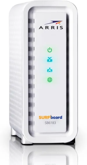 ARRIS (SB6183-RB) Cable Modem - Fast DOCSIS 3.0 16x4 Gigabit Cable Modem, For Comcast Xfinity, Cox, Spectrum and more, 1 Gbps Port, 400 Mbps Max Internet Speed, 2 Year Warranty - Renewed