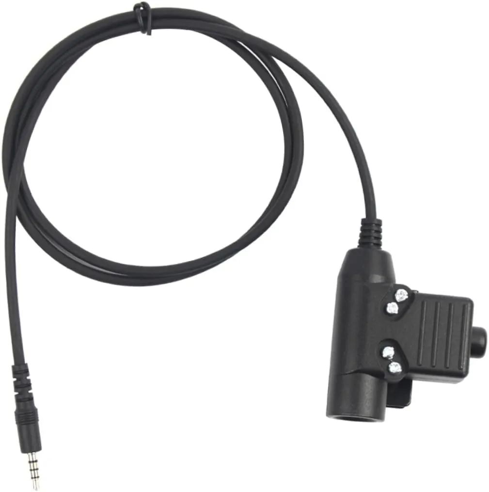 Artibetter Ptt Adapter Cable for Radio Headset U94 Ptt Connector 3.5mm Ptt Button System