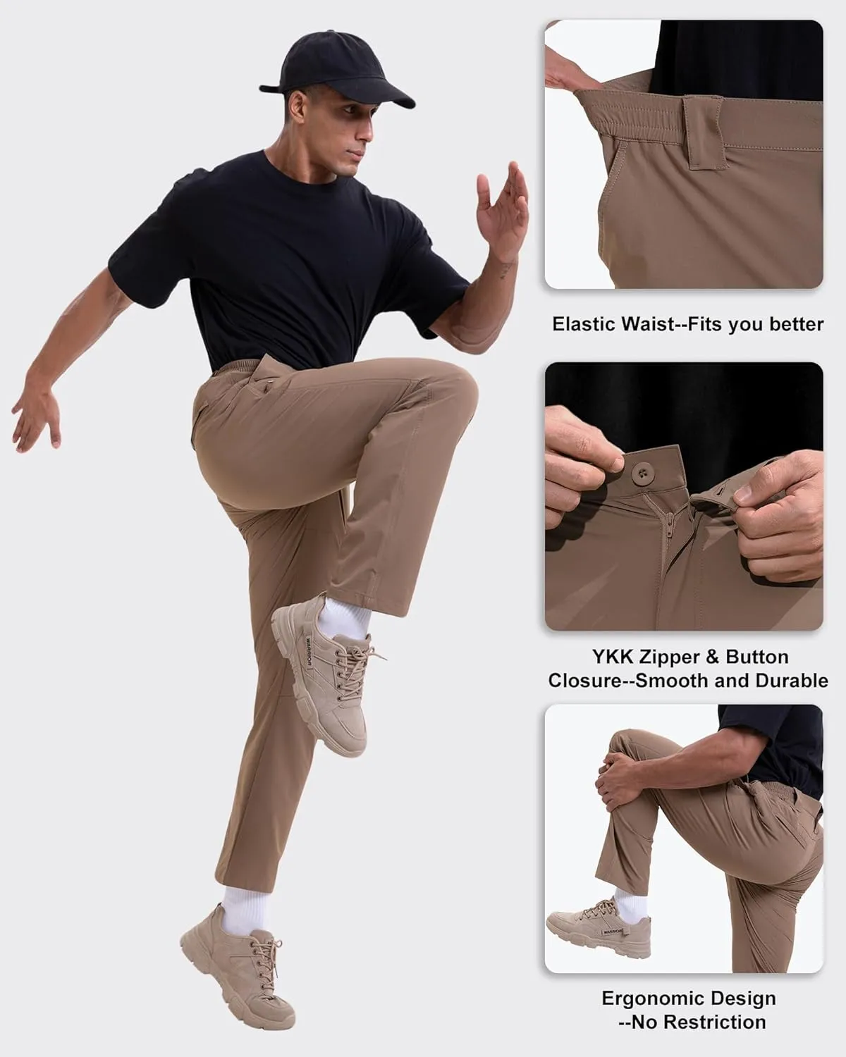 Arunlluta Hiking Pants Men Quick Dry Travel Pants for Men Stretch Work Pants Lightweight Mens Golf Pants Water Resistant