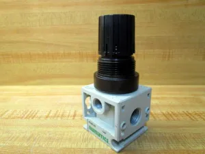 ASCO NUMATICS R14R-02G Relieving, NPTF, 1/4 Port Size, FRL Series, Standard Output Pressure 0-125 PSIG, HIGH Flow in Compact Size, 1.5 OZ Bowl, Regulator, Gauge