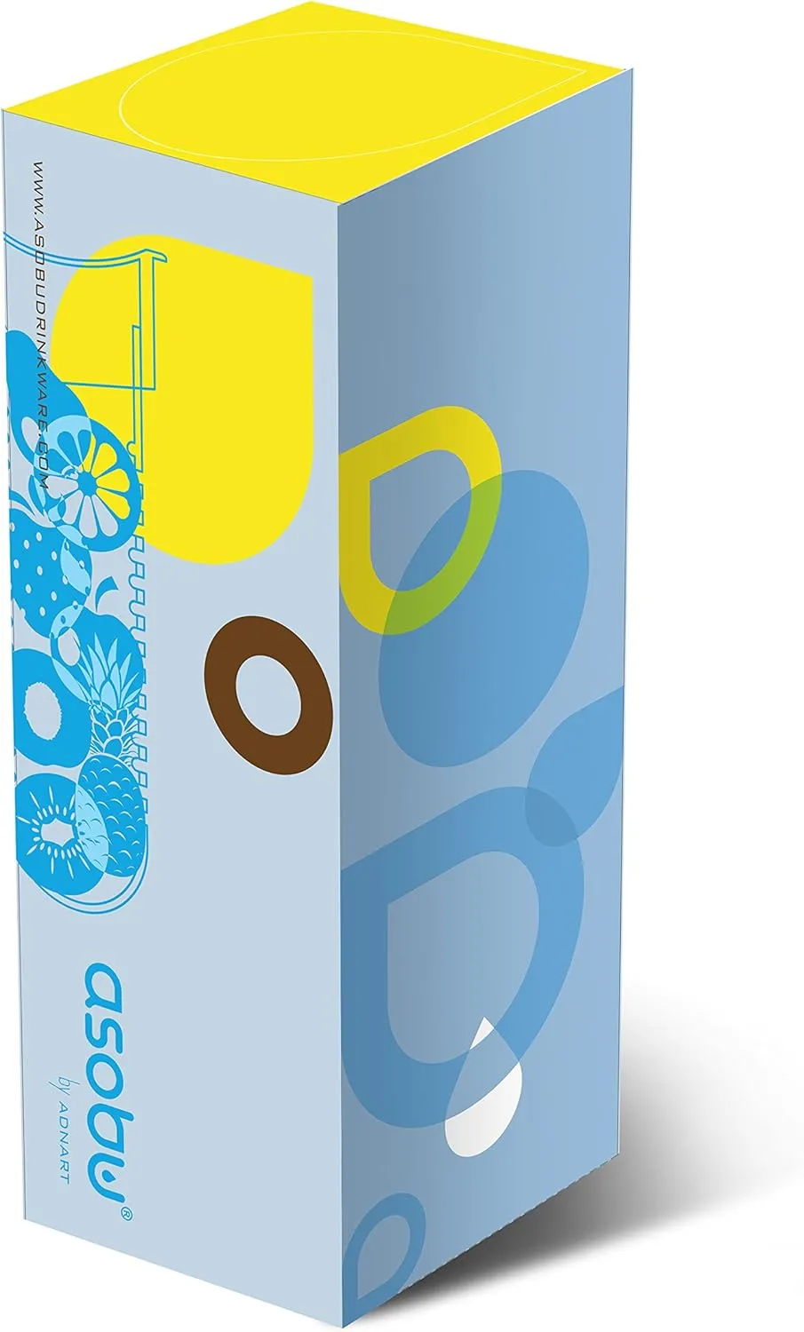 Asobu Flavor It Infuser Water Bottle Pure Fruit Flavour 2 Go, Yellow ,20 oz