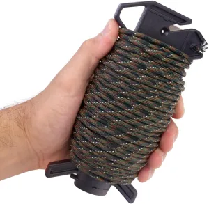 Atwood Rope MFG Ready Rope™ Reflective 550 Paracord 100 Feet 7-String Core Nylon Parachute Cord Outside Survival Gear Made in USA | Lanyards, Bracelets, Handle Wraps, Keychain