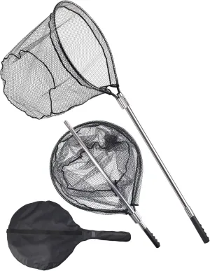 Avlcoaky Rubber Fishing Net - Large Saltwater Fishing Landing Net with Telescoping Handle for Kayak Fishing - Extends 70 to 94 Inch, 27.5 Inch Depth