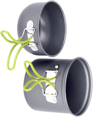 Backpacking Cook Set for One Person Camping Pan Cooking Utensils Foldable Pot Essential Camping Accessories
