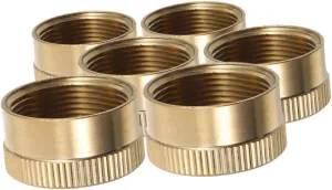 balacoo Leakproof Propane Caps Set 6 Pack Brass Gas Tank Cylinder Cover Seals for Propane Tank Camping Bottle Tank