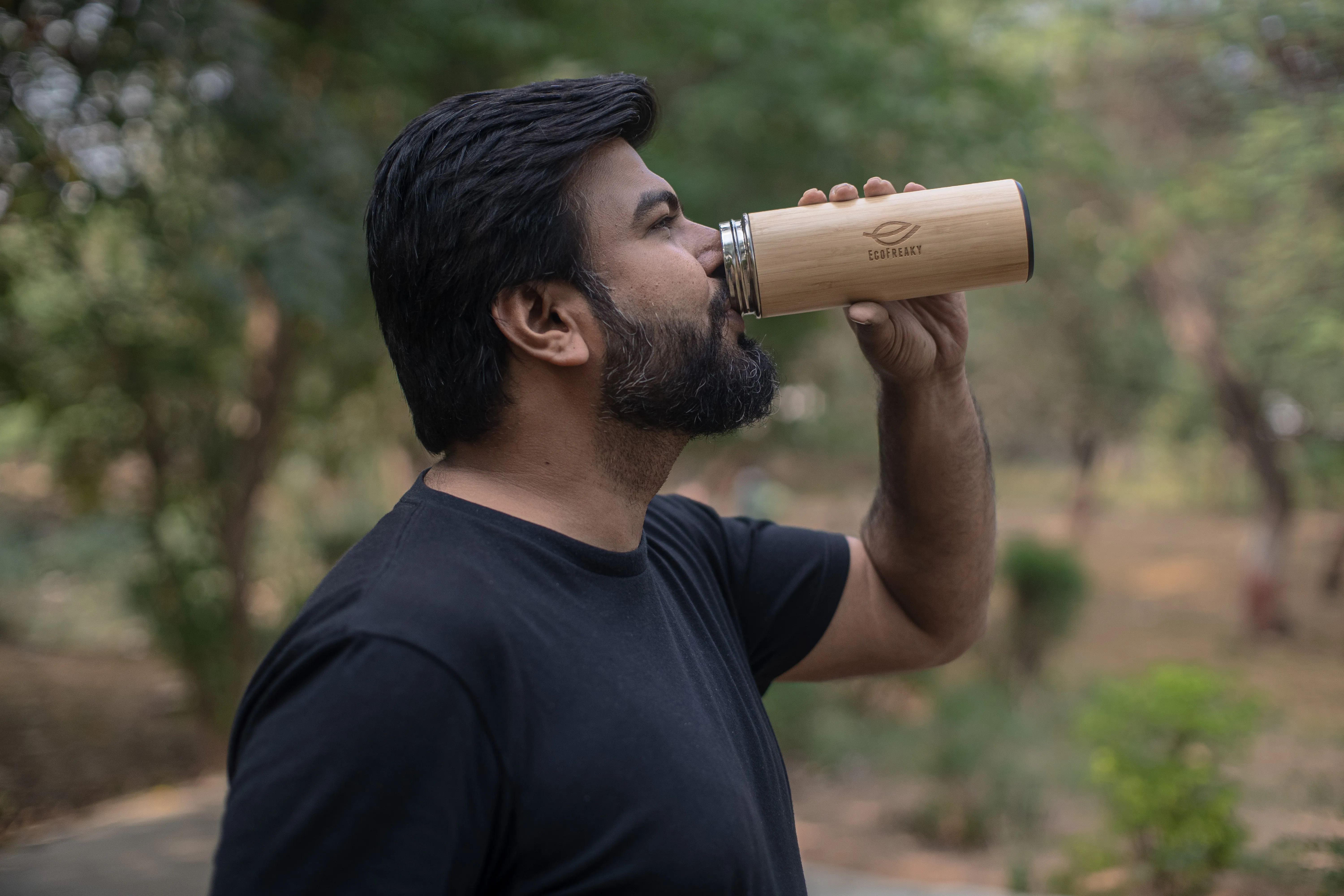 Bamboo Water bottle | With Insulated Stainless Steel Case and Tea Filter